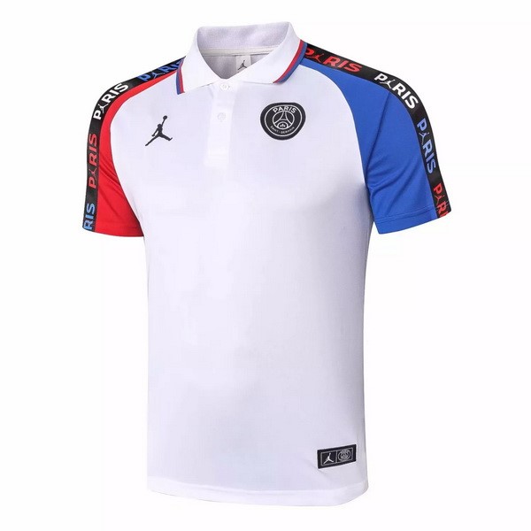 Polo Football Paris Saint Germain 2020-21 Blanc Rouge Bleu